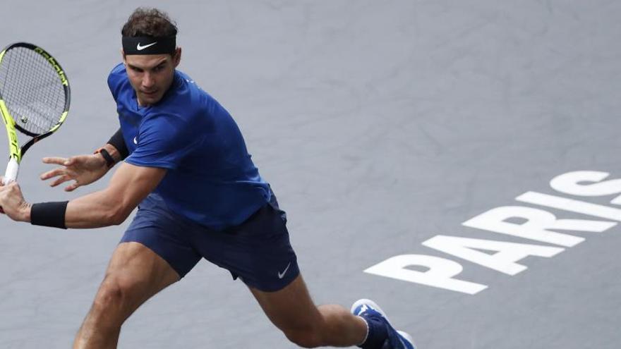 Rafa Nadal, durante el enfrentamiento contra Cuevas