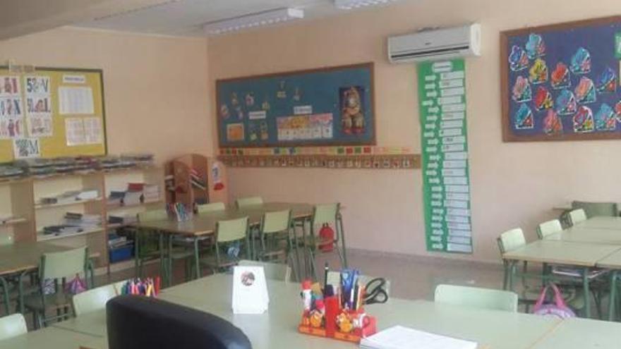 Una imagen del aula facilitada por Compromís.