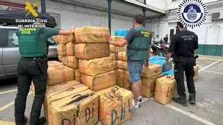 Libertad con fianza para cuatro apresados con 3.300 kilos de hachís en Elche