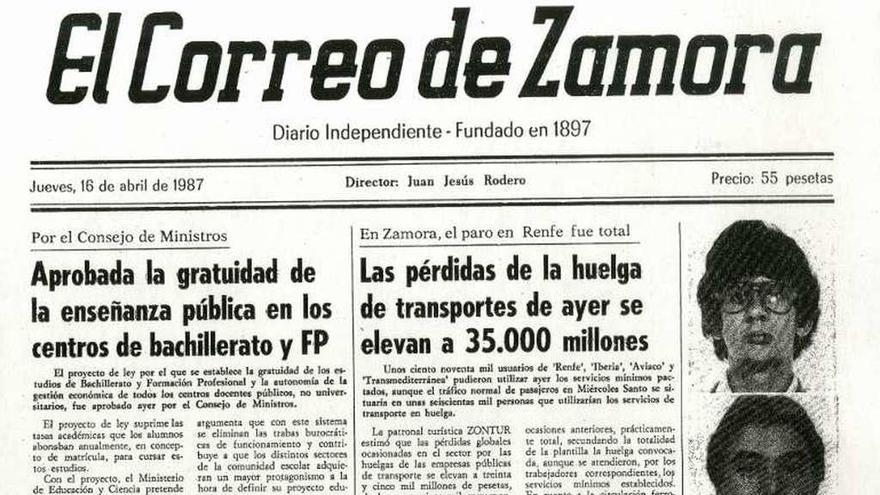 El Correo de Zamora también informó puntualmente de aquella tragedia ocurrida hace justo 30 años.