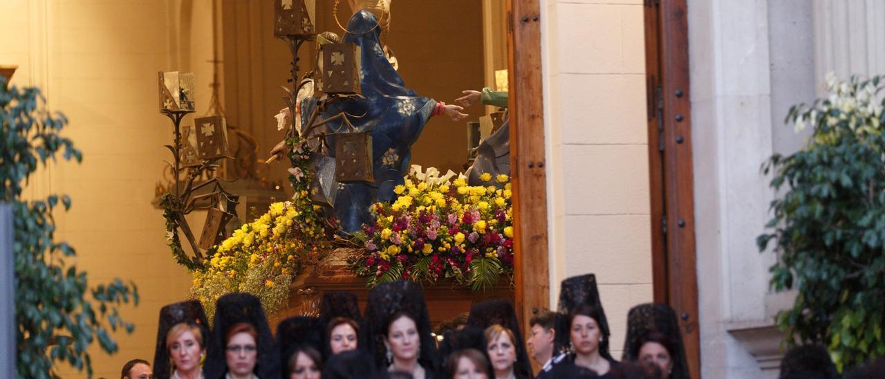 La procesión de Stabat Mater saldrá este Martes Santo en procesión con un nuevo paso, la Virgen del Santo Sudario