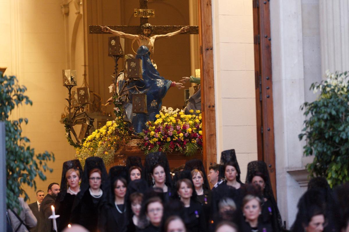 La procesión de Stabat Mater saldrá este Martes Santo en procesión con un nuevo paso, la Virgen del Santo Sudario