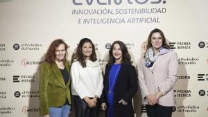 Atala Martín, directora de Branded Content de Prensa Ibérica; Susana López Arias, responsable de Compromiso en BBVA; Noelia Gómez Sanz, responsable de Producción Corporativa, Proyectos Transversales y Eventos Corporativos de Telefónica; Cristina Hernández, directora de Eventos en ACCIONA.