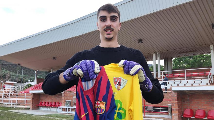 Arnau Fàbrega, el porter culer de Llançà que vol frenar el Barça amb el Barbastre