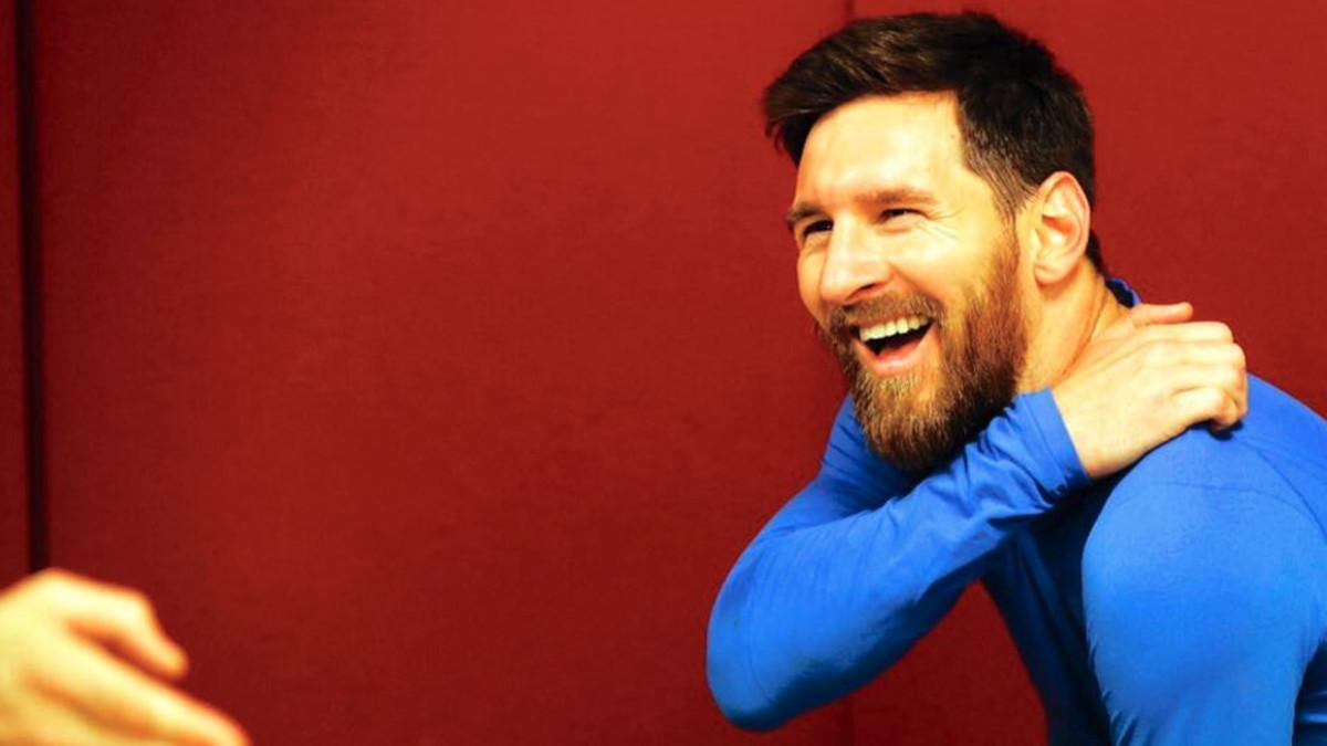 Leo Messi, sonriente en su Facebook