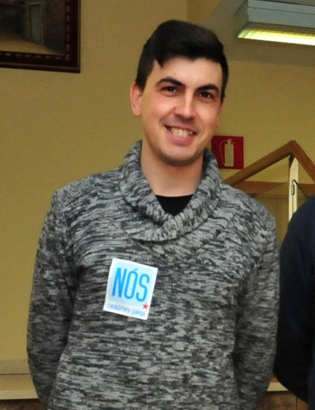 Enrique Portela cuando fue candidato por el BNG a la alcaldía de Cuntis. Imagen de archivo de 2015.