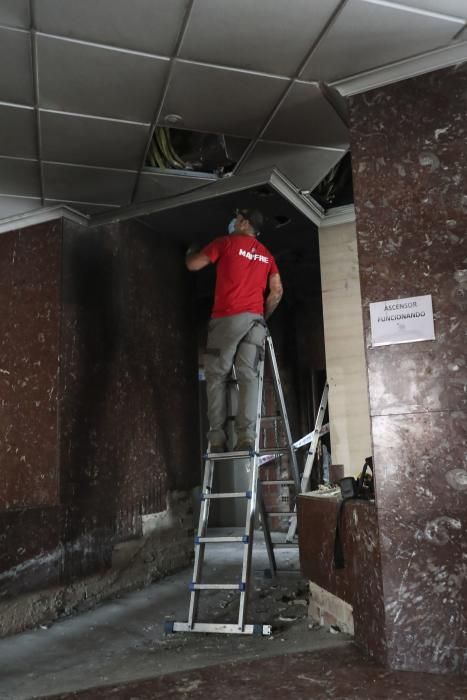 Incendio del edificio La Estrella en Gijón: Así quedaron las viviendas