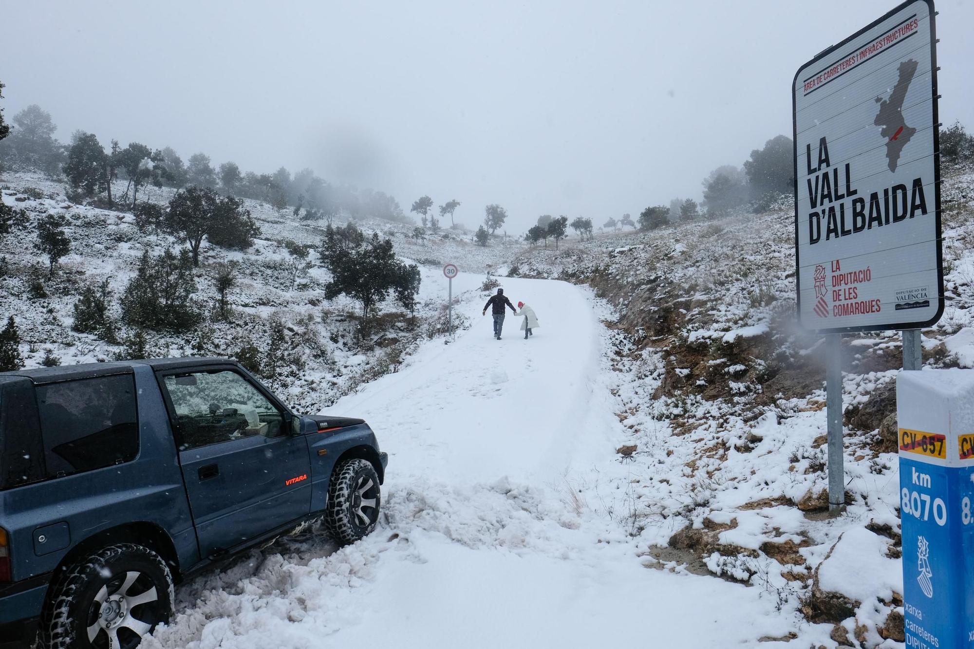 Nevada en el Alto Vinalopó