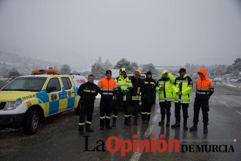 Nieva en las pedanías altas de la comarca del Noro