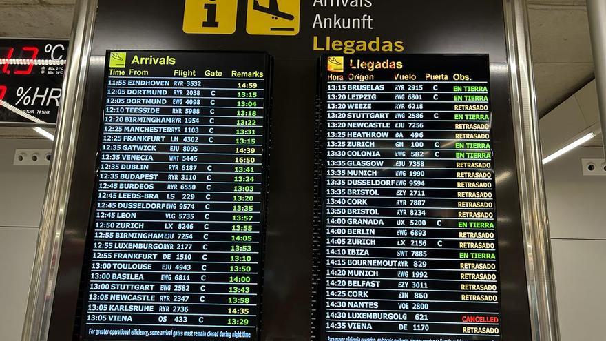 Las tormentas vuelven a provocar retrasos generalizados en el aeropuerto de Palma