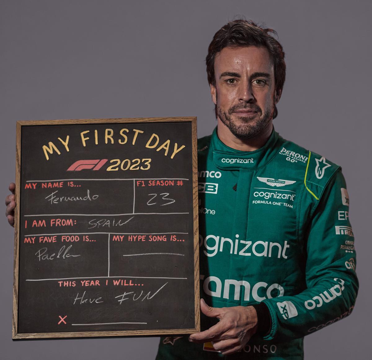 La pizarra de Fernando Alonso en la que confirma que su comida favorita es la paella