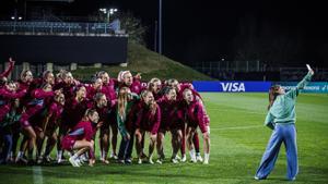 Entrenamiento de la selección española femenina