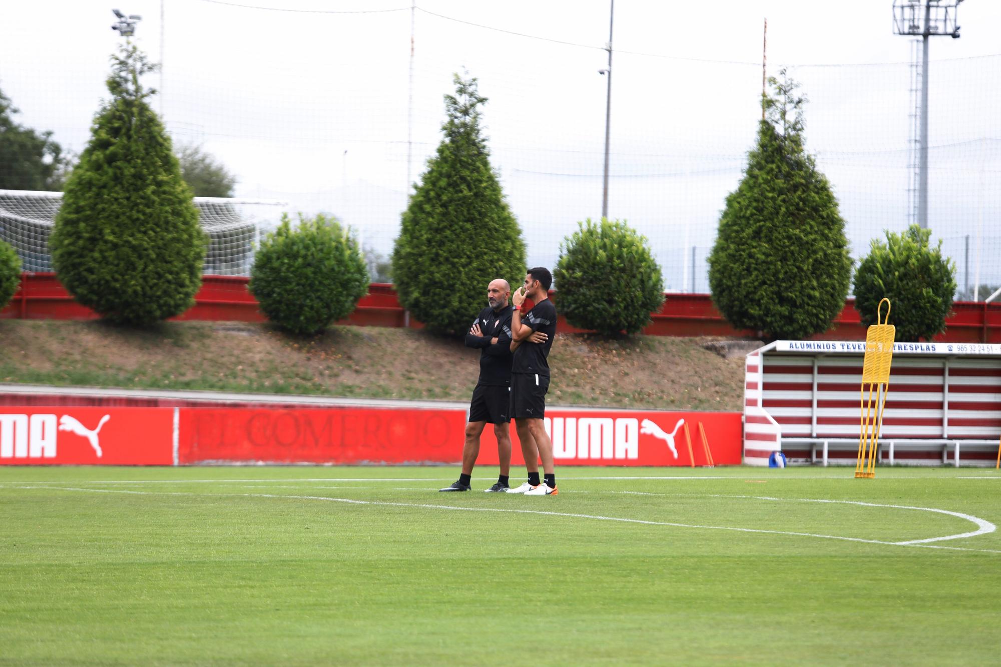 Irarragorri visita a Mareo y Cote y Jordan Carrillo se unen a los entrenamientos del Sporting