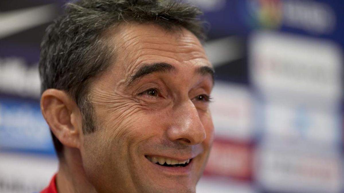 Ernesto Valverde, durante su comparecencia de prensa