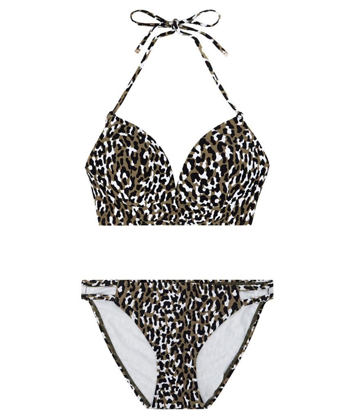 Bikini con print de leopardo de MICHAEL Michael Kors Collection