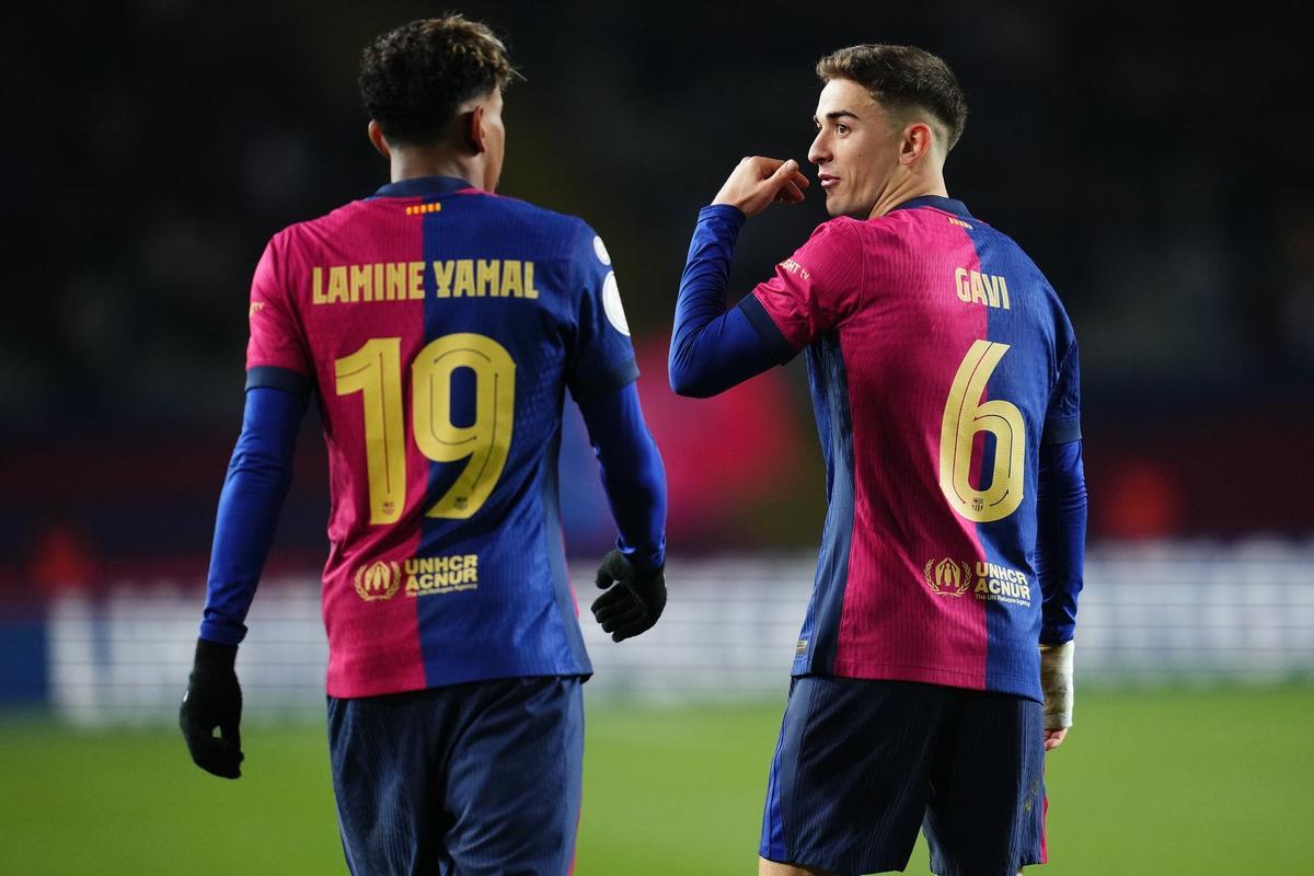 Lamine Yamal y Gavi son dos buenos amigos dentro del vestuario del Barça.
