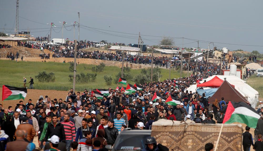 Jornada de protestas en Gaza