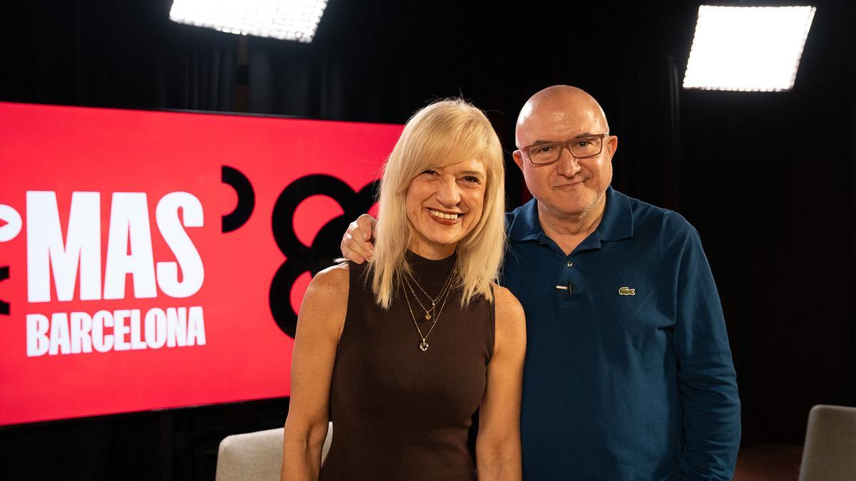 La delegada del Gobierno en Catalunya, Pilar Díaz, con Sergi Mas