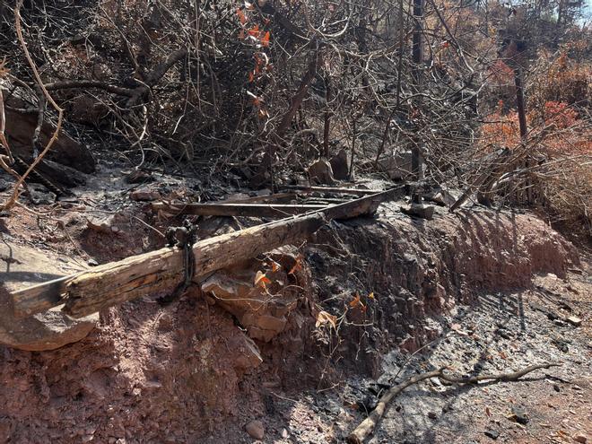 40 días después, extinguido el incendio de la Vall d'Uixó en Castellón