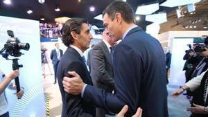 Álvarez Pallete y Pedro Sánchez.