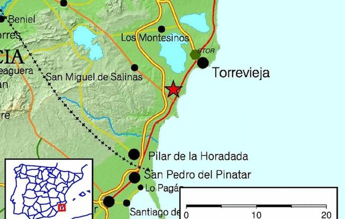 Un terremoto de 2,4 grados sacude Torrevieja
