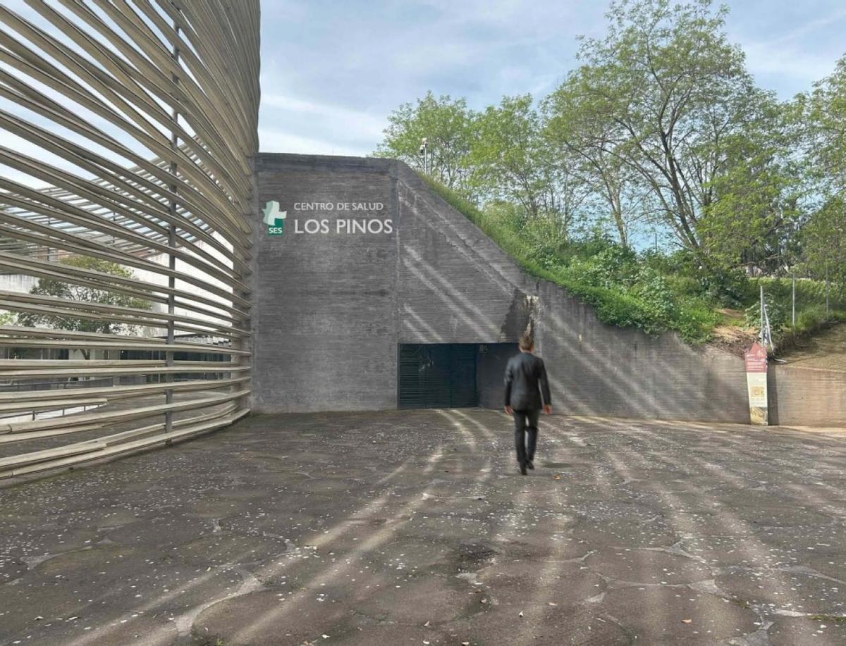 Recreación de uno de los accesos del centro de salud Los Pinos en el palacio de congresos de Badajoz.