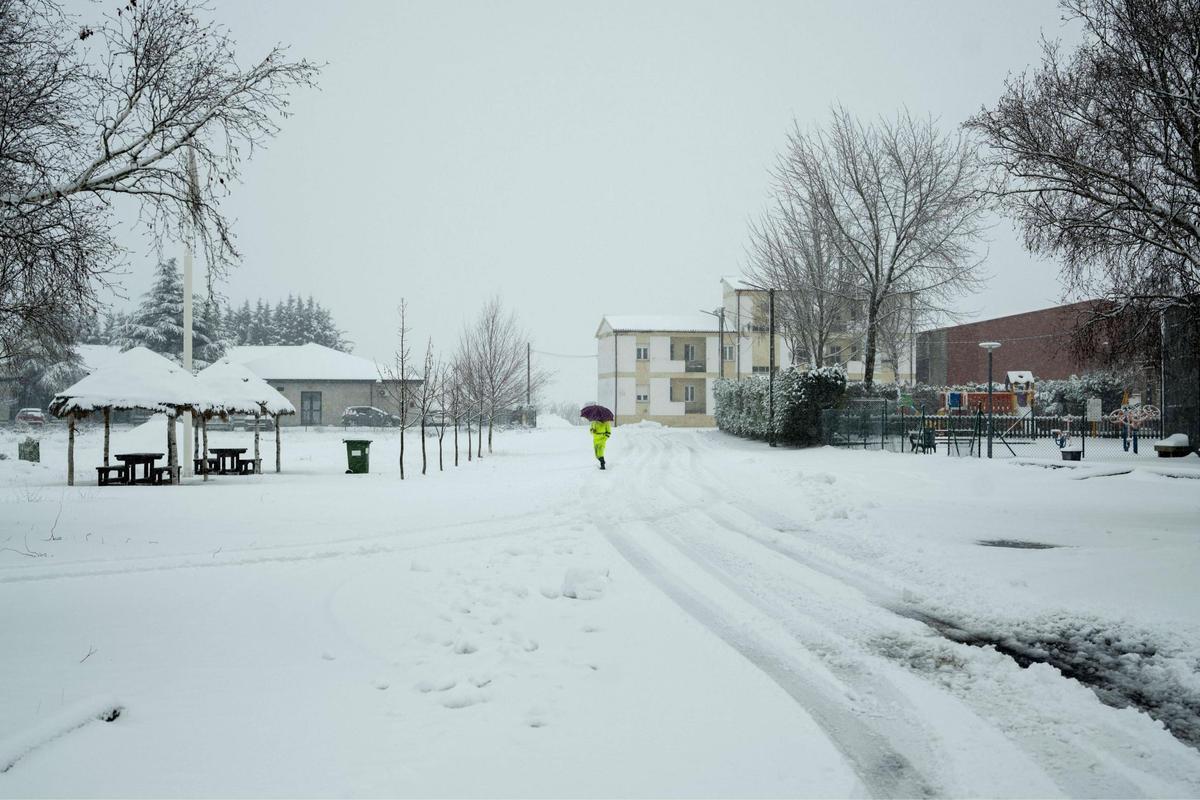 El temporal de nieve en la provincia de Ourense