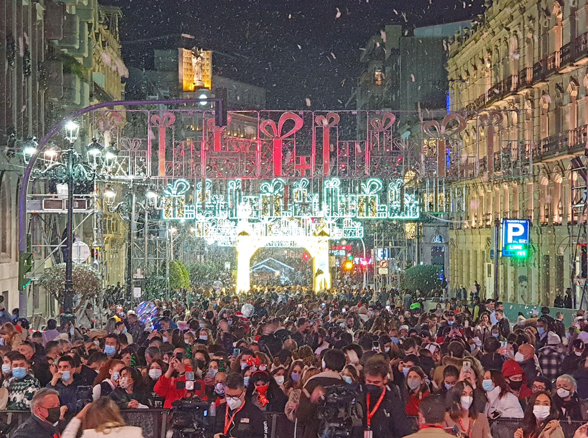 Las mejores imágenes del encendido de la Navidad en Vigo