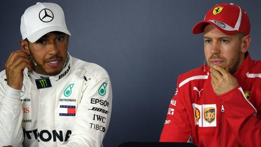 Hamilton y Vettel tras el GP de Australia.