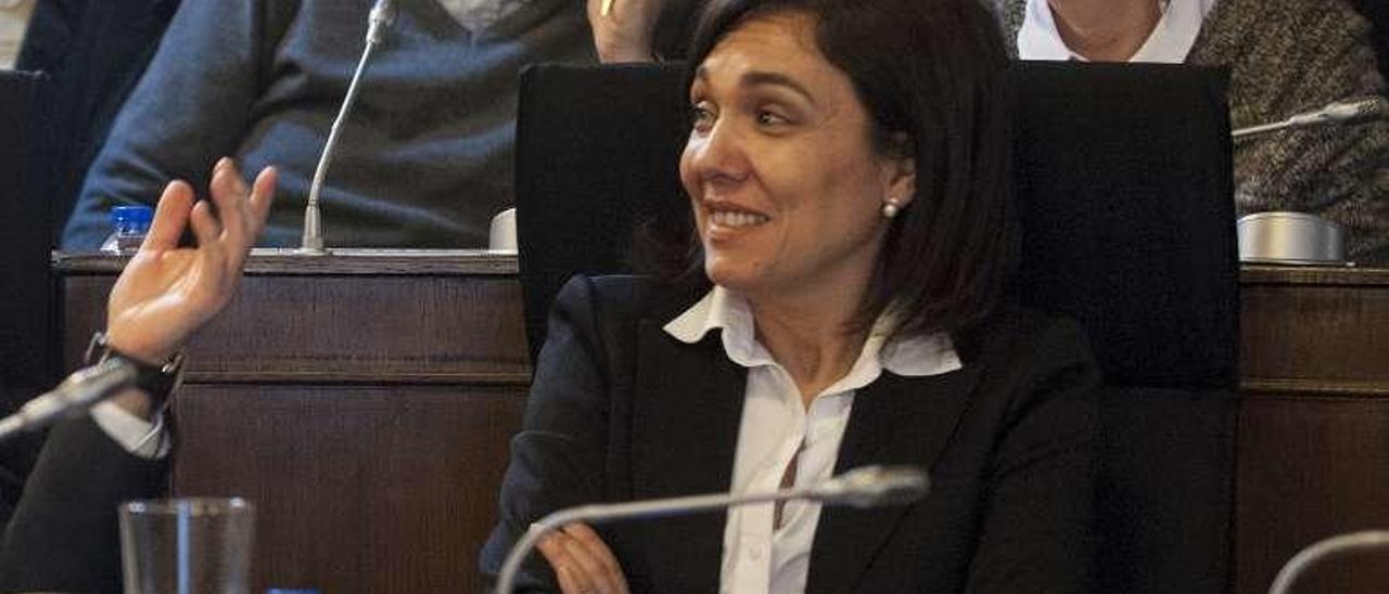 Carmen Rodríguez Dacosta, en un pleno. // Brais Lorenzo