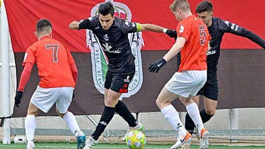 Dani Hernández, autor de los dos goles, ayer en Burgos.