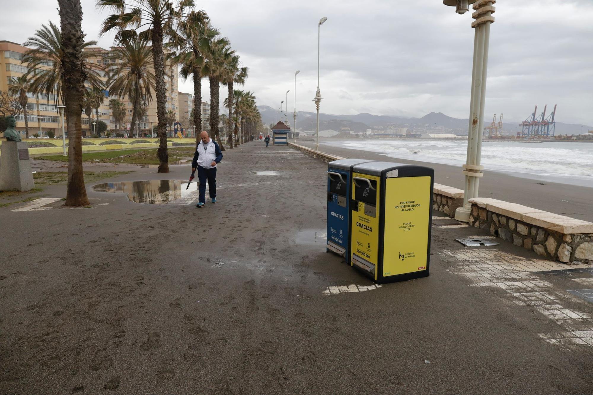 Daños por el temporal en Málaga
