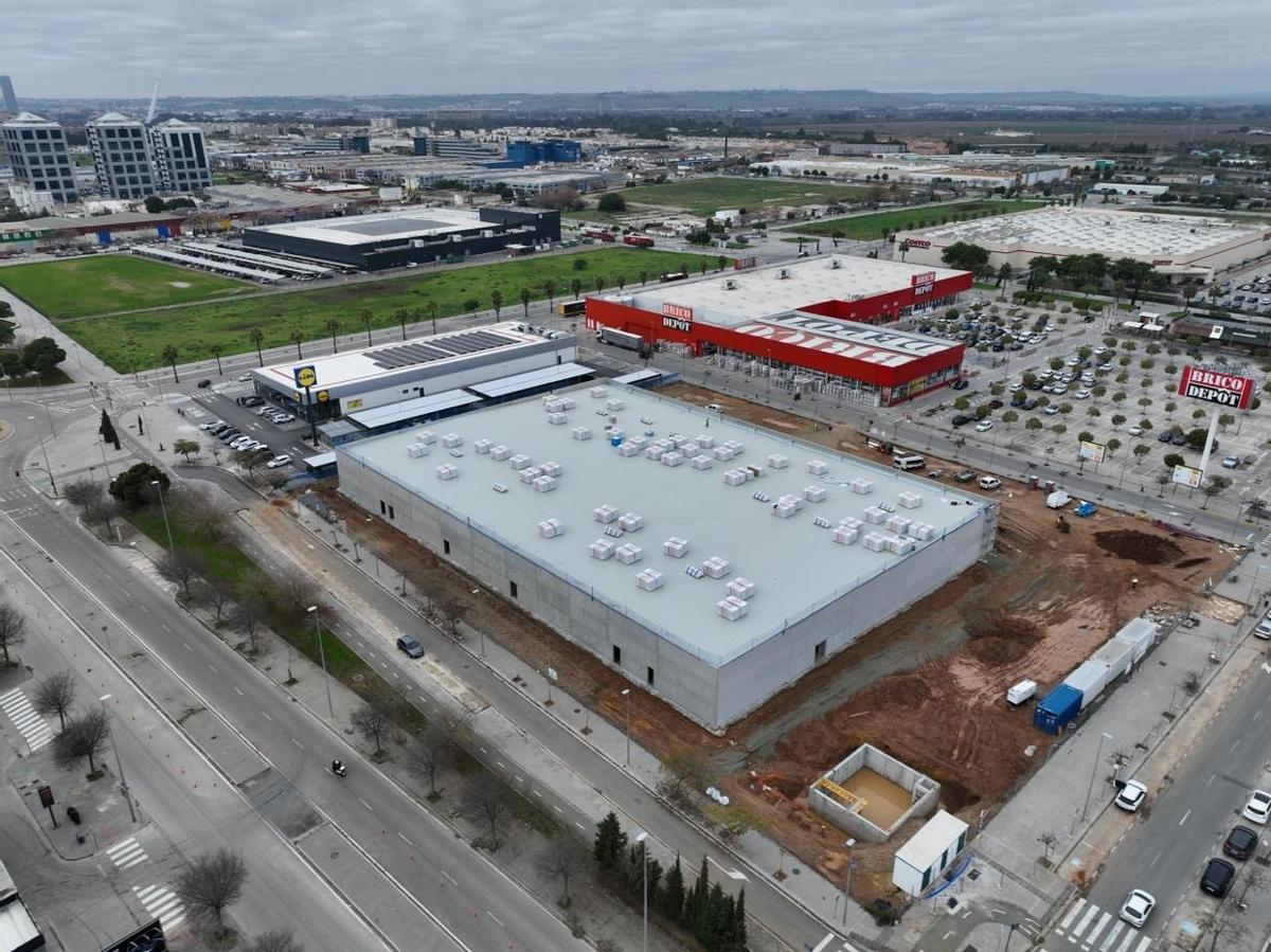 Obras en el Parque Comercial l Sevilla Norte, desarrollado por Bogaris.