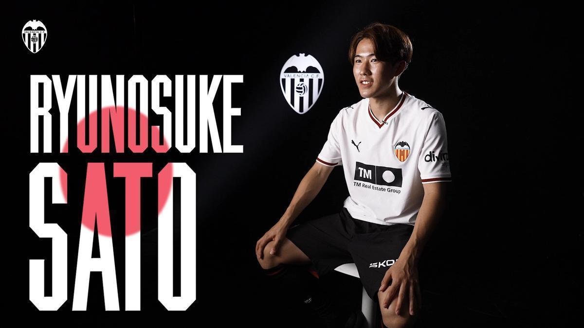 Ryunosuke Sato: "Daré mi 100% para devolver al Valencia CF a lo más alto"