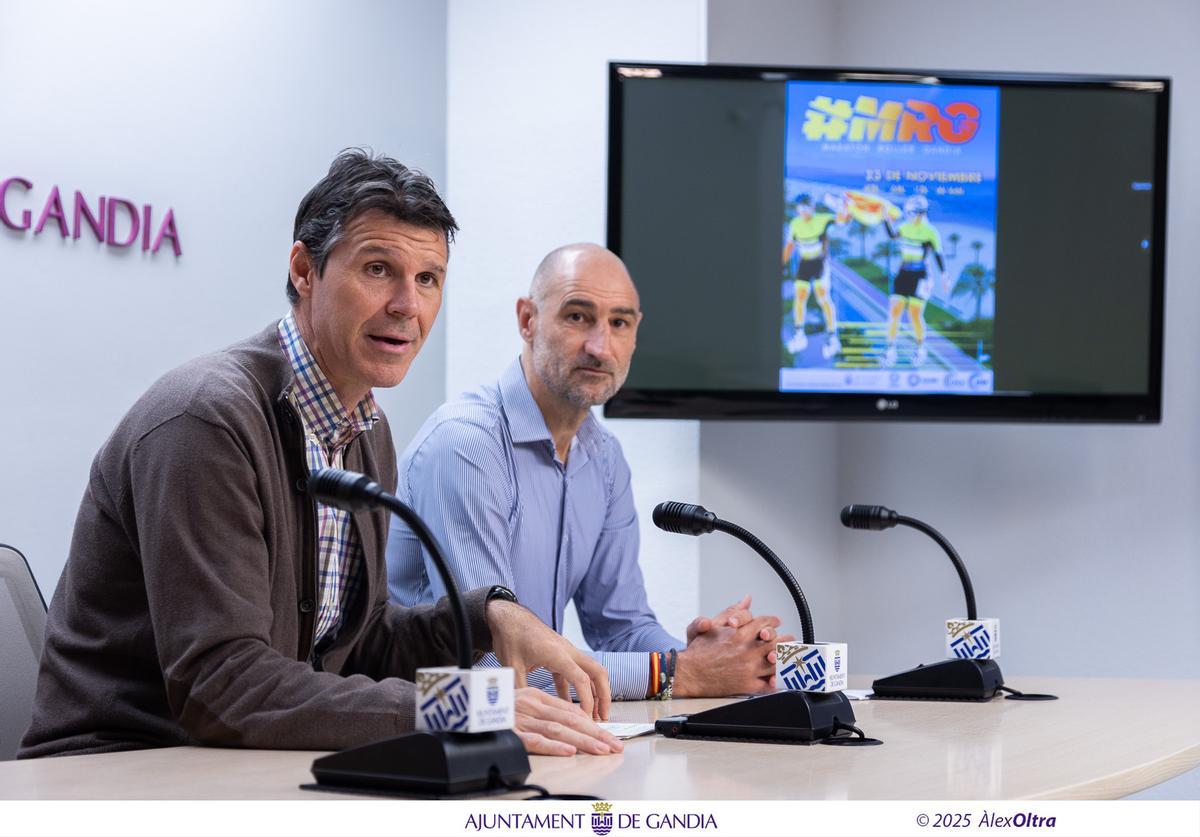 El concejal de Deportes y el organizador