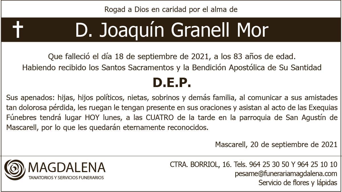 D. Joaquín Granell Mor