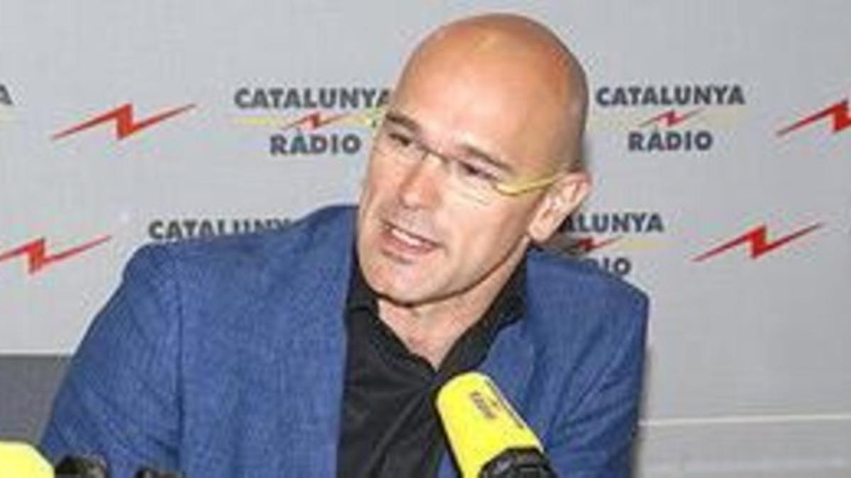 Raül Romeva, eurodiputado de ICV, en una entrevista en Catalunya Ràdio.