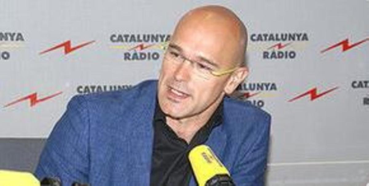 Raül Romeva, eurodiputat d’{ICV}, en una entrevista a Catalunya Ràdio.