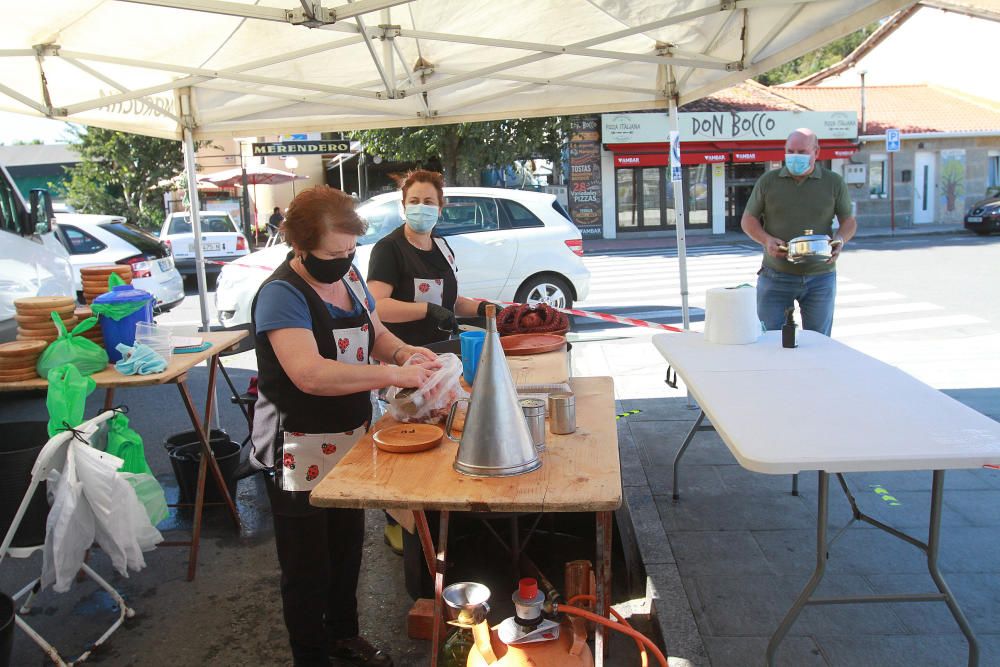 Pulpo para llevar en el primer domingo de confinamiento perimetral en Ourense