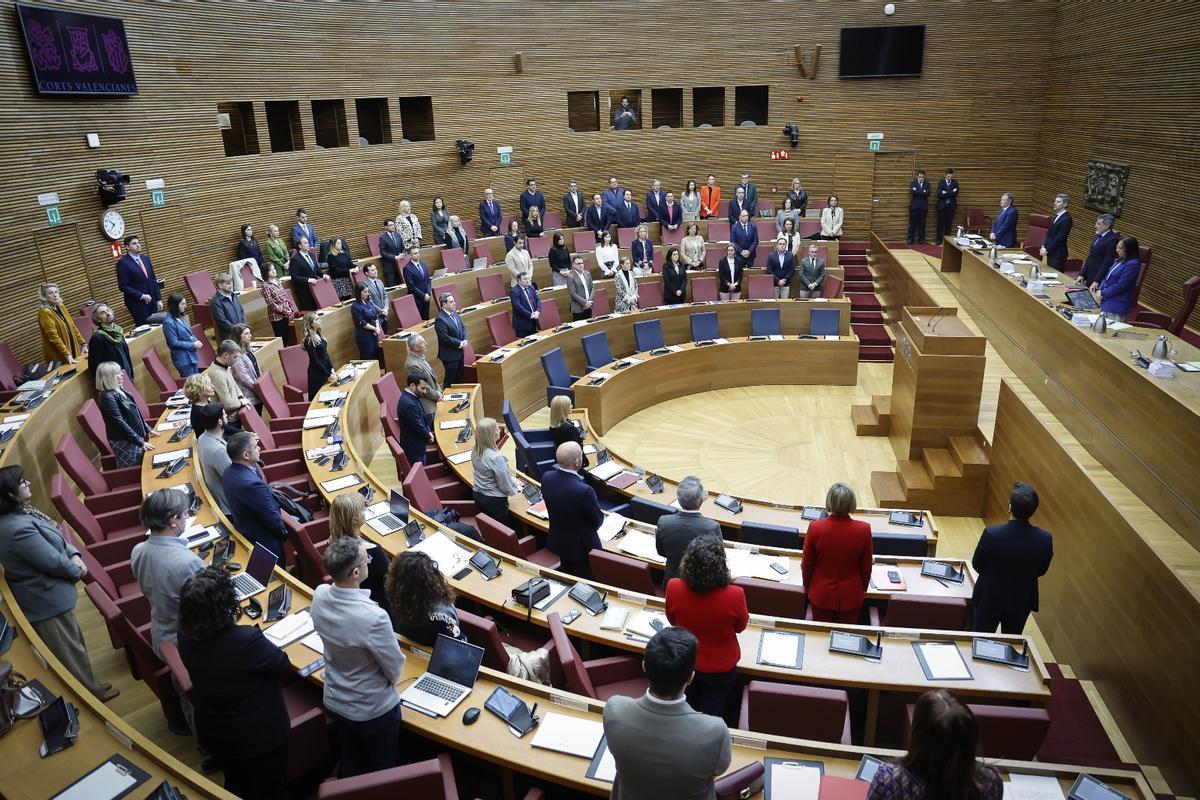 Pleno de las Corts el pasado febrero.