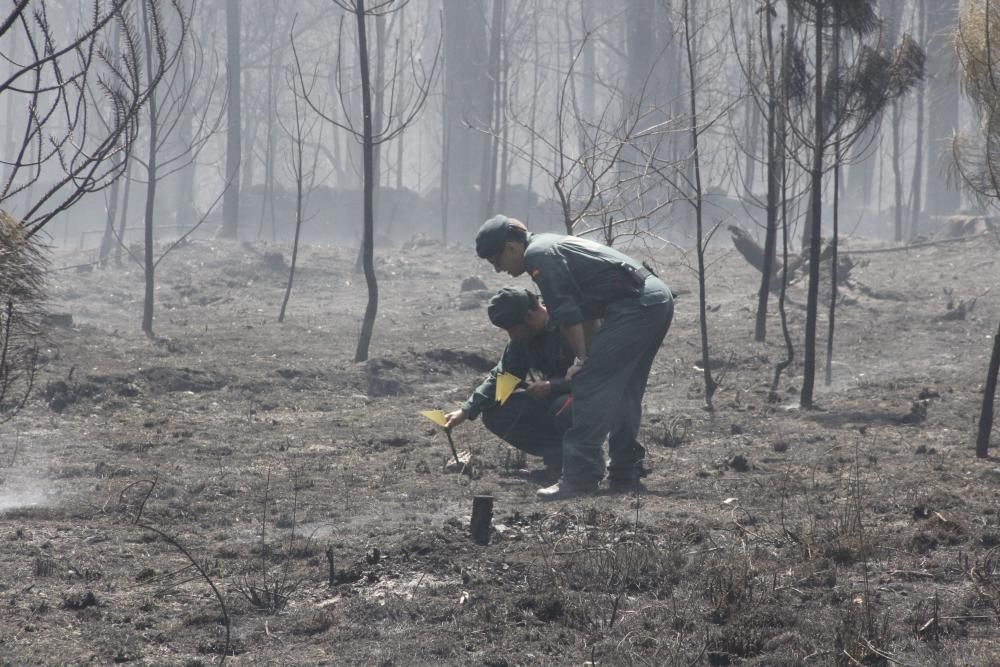 Incendios en Galicia | La Guardia Civil investiga la zona donde se originó el incendio de Cotobade