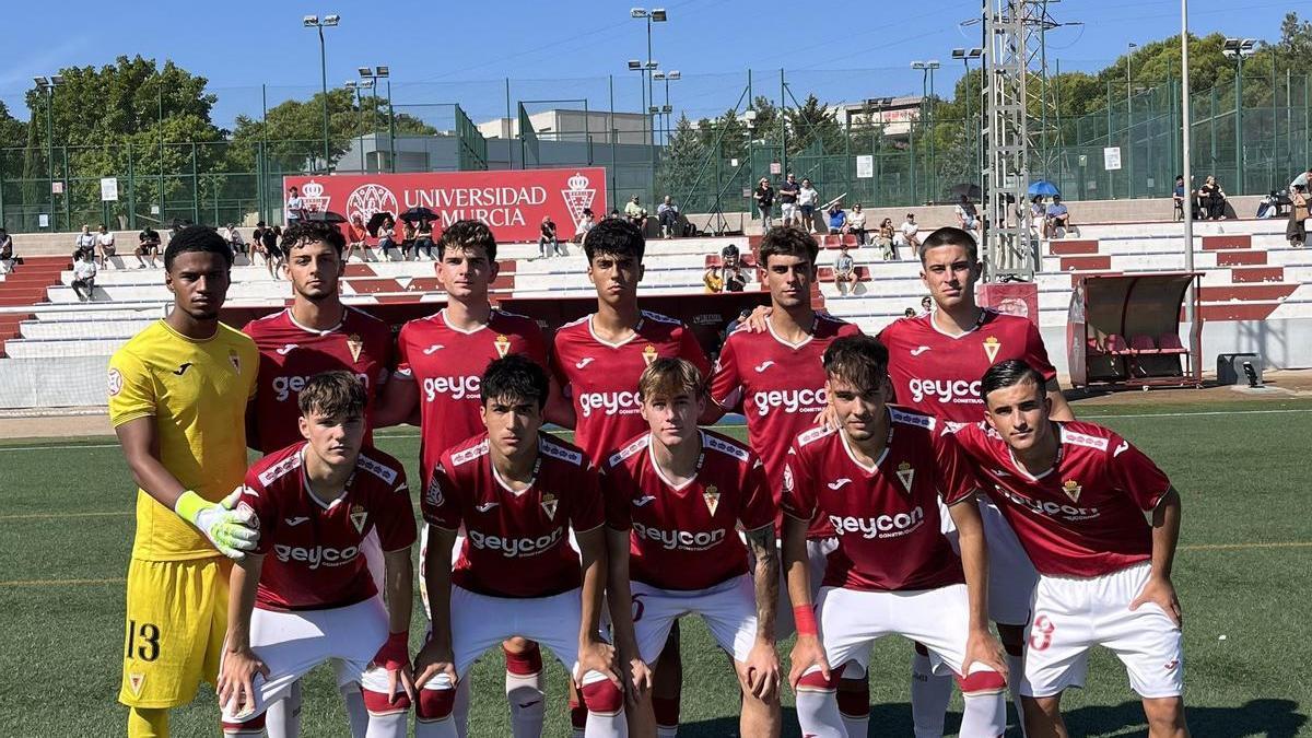 Real Murcia juvenil en el partido ante el Patacona