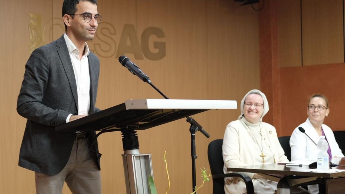 El conseller de Universidades, Miquel Company, durante su discurso.