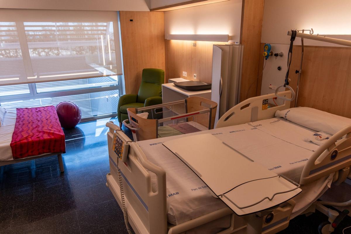 Una de las nuevas habitaciones de Obstetricia y Ginecología.
