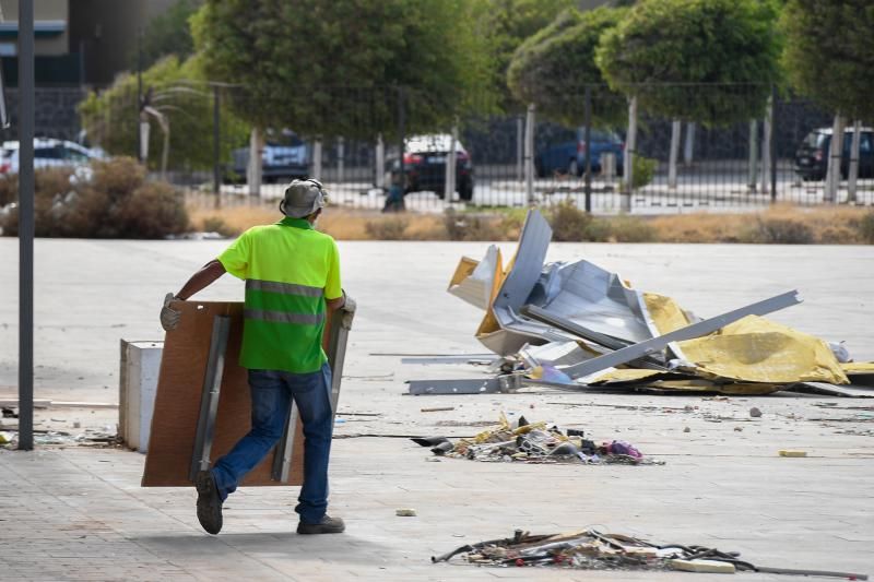 Estado de abandono del antiguo mercado de los sabores de Vecindario