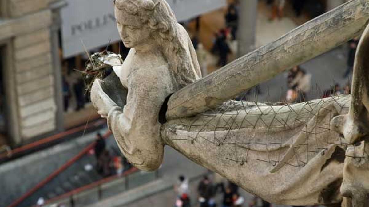 Detalle de una de las gárgolas de la Catedral de Milán.