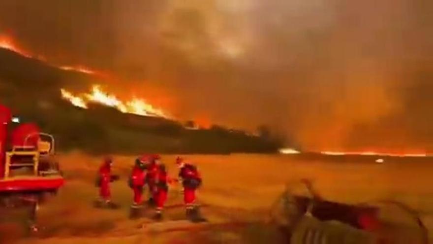 Vídeo | Así ha sido la llegada de la UME al incendio de las Cinco Villas