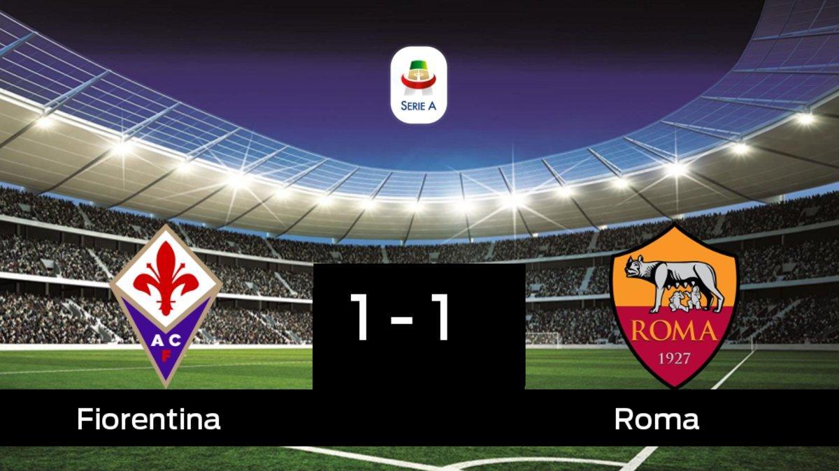 La Fiorentina y la Roma se repartieron los puntos tras un empate a uno