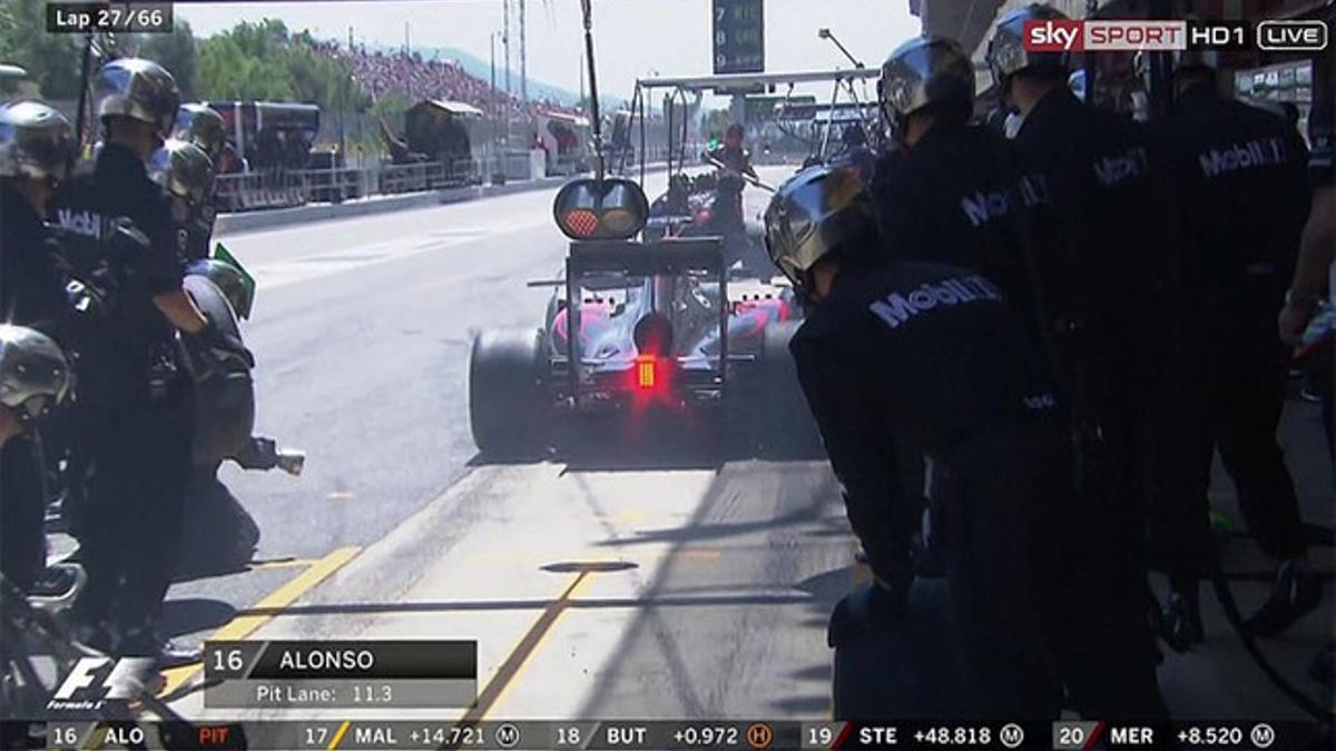 Alonso se pasó de frenada en boxes por sus problemas de frenos