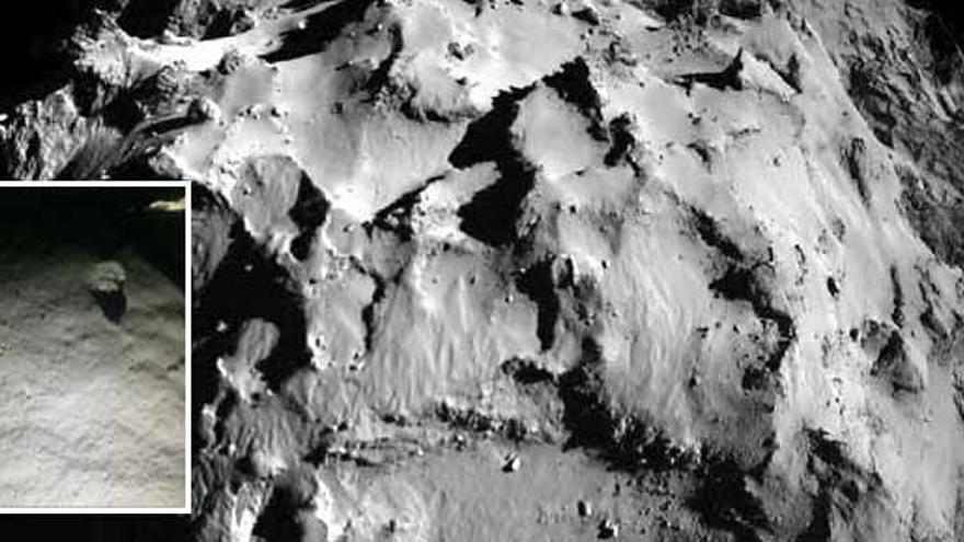 Imágenes del cometa y de su superficie tomadas por Philae.